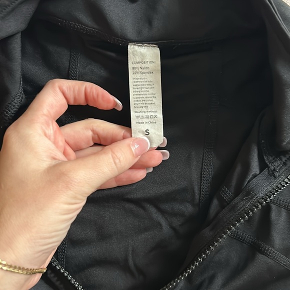 Black Quarter Zip Athletic Top - Picture 2 of 3